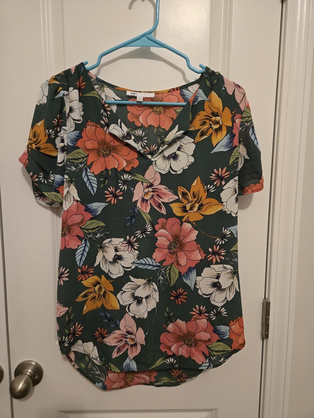 Dr2 Floral Short Sleeve Blouse